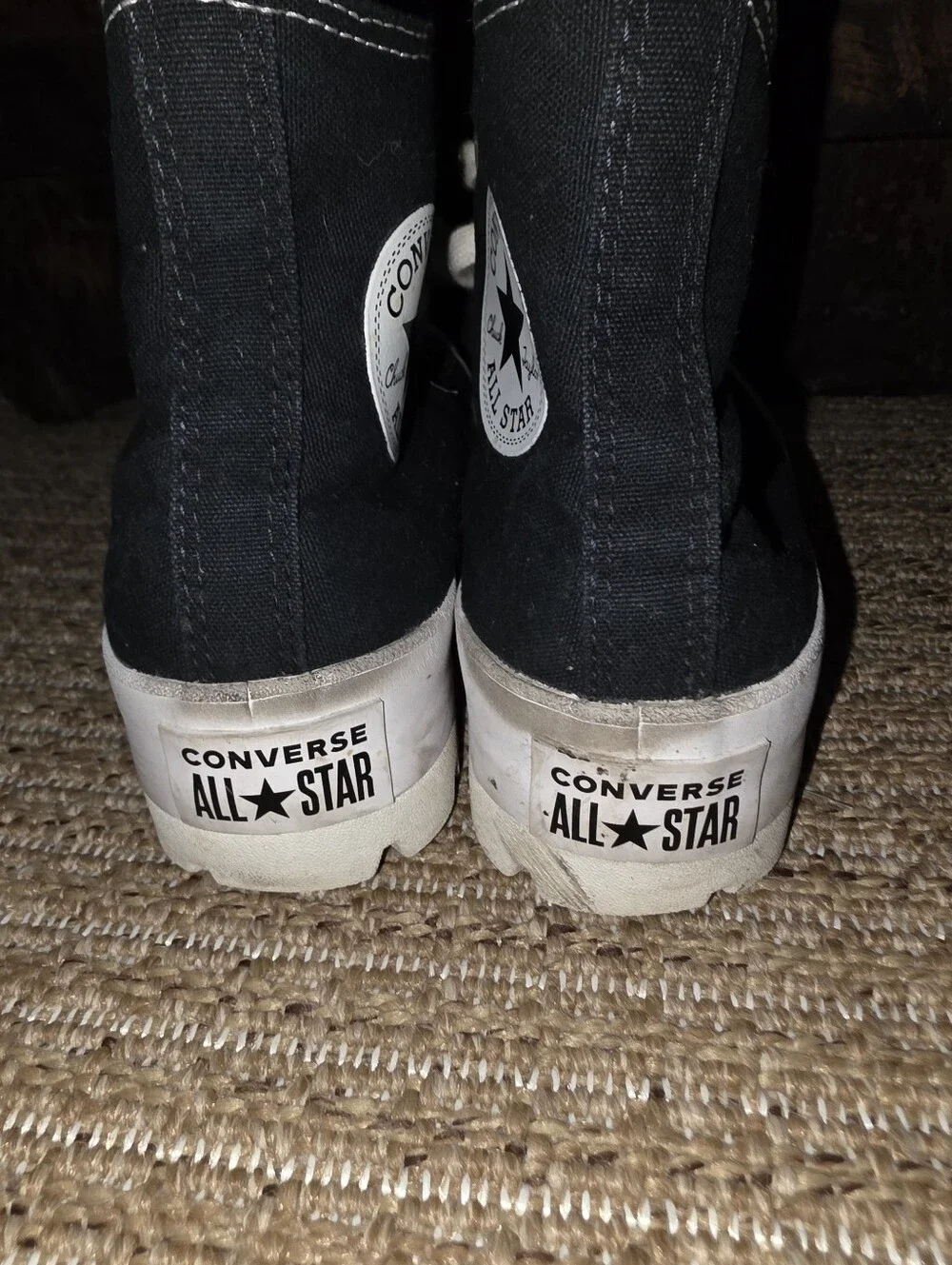 Converse Chuck Taylor Chunky Platform Black High Top Size 7.5